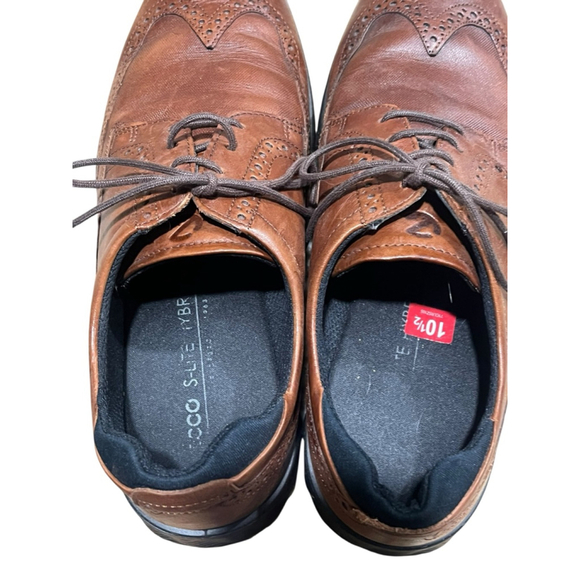ECCO S Lite Hybrid Leather Brogue Oxford Shoes Men\'s Size 10 Brown Fluidform main image 4